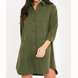 Olive green mini dress